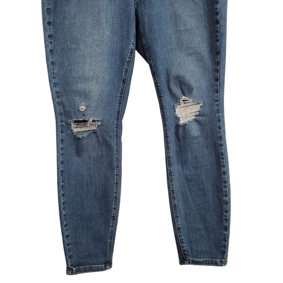 Judy Blue 16W Jeans Denim Distressed Tummy Control Skinny Fit Stretch Mid Wash - Picture 8 of 12